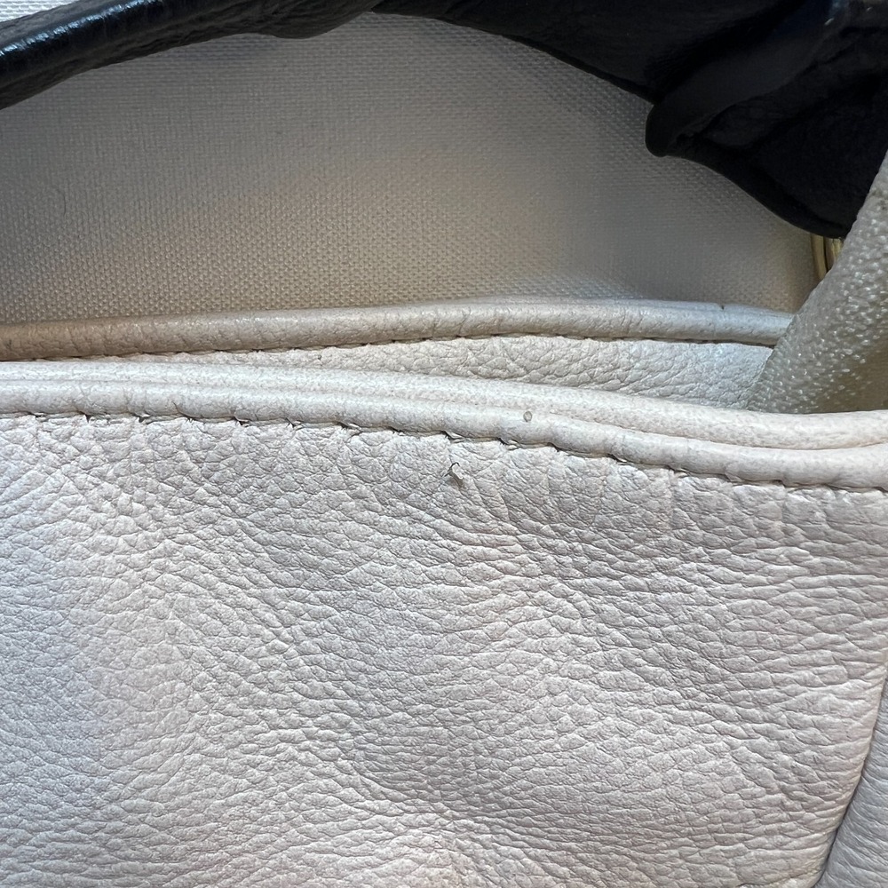Steve Madden Crossbody Cream Black Faux Leather Handbag Purse‎ Zip Pockets - Picture 6 of 16